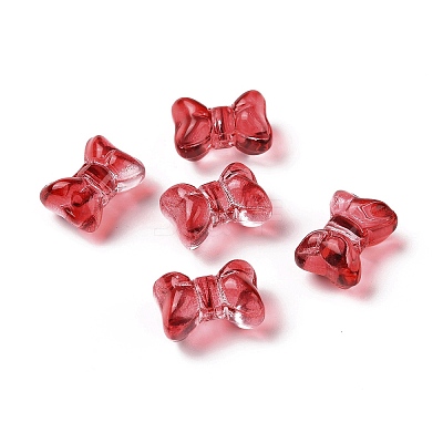 Transparent Spray Painted Glass Beads GLAA-I050-11-1