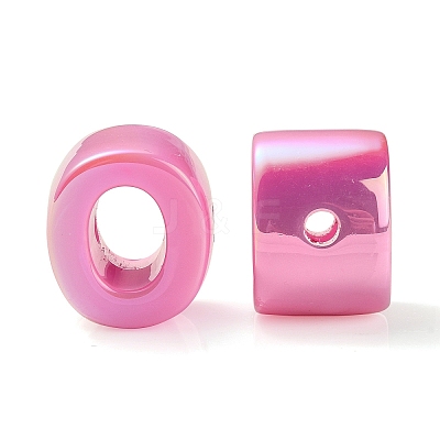 UV Plating Rainbow Iridescent Acrylic Beads OACR-C012-01A-1