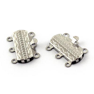 Tarnish Resistant 304 Stainless Steel Box Clasps STAS-Q194-26-1