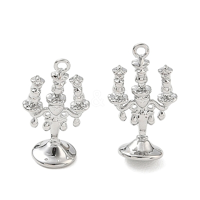 Brass Micro Pave Clear Cubic Zirconia Pendants KK-K351-75P-1