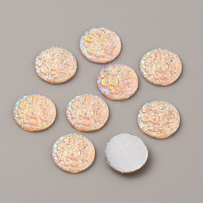 Resin Cabochons CRES-WH0001-49F-1