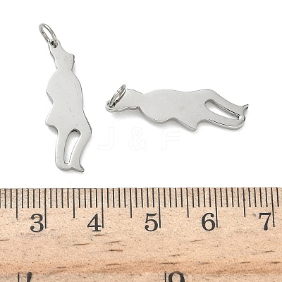 304 Stainless Steel Pendants STAS-P423-03P-1