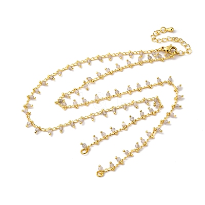 Brass Cable Chain Necklace Making KK-K337-12G-04-1