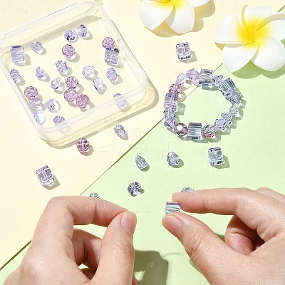 50Pcs 5 Styles Imitation Austrian Crystal Beads FIND-YW0004-71A-1