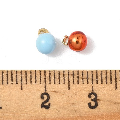 Brass Enamel Pendants KK-K364-17B-G-1