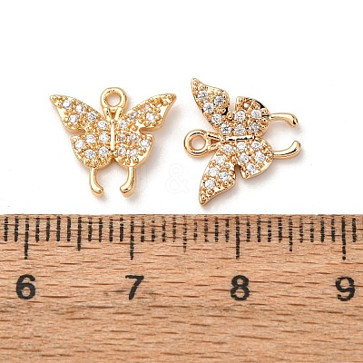 Brass Micro Pave Cubic Zirconia Pendants ZIRC-L105-13G-1