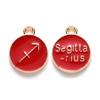 Alloy Enamel Pendants ENAM-S124-01A-07F-1