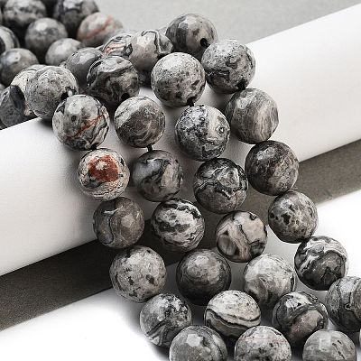 Natural Map Stone/Picasso Stone/Picasso Jasper Strands G-G099-10mm-27-1