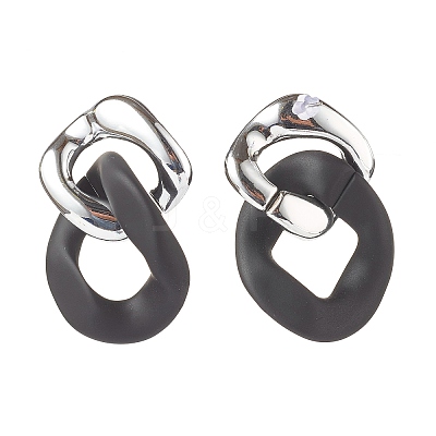 Acrylic Stud Earrings EJEW-JE04583-1