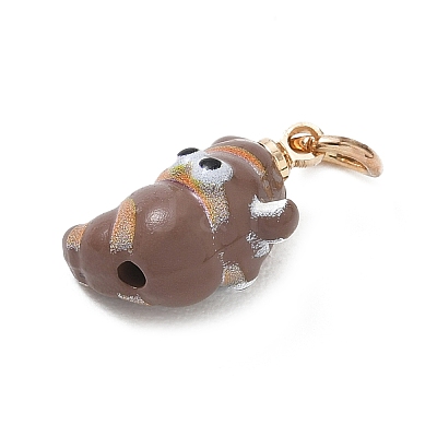 Spray Painted Alloy Pendants AL-CBAE186-05G-1