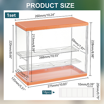 Assembled Rectangle Acrylic Action Figures Display Boxes ODIS-WH0017-096A-1