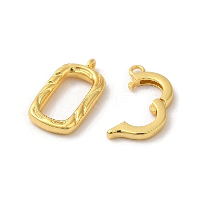 Rack Plating 925 Sterling Silver Fold Over Clasps STER-G038-07G-1