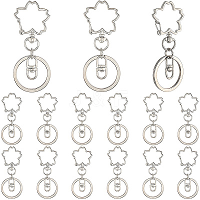 18Pcs Alloy Keychain Clasps KEYC-SC0001-72P-1