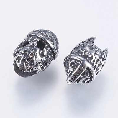 304 Stainless Steel Gladiator Helmet Beads LS-STAS-I069-29AS-1
