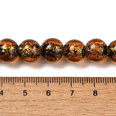 Handmade Dichroic Foil Glass Beads Strands DICH-U001-05D-1