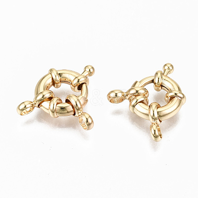 Brass Spring Ring Clasps KK-S356-112G-NF-1