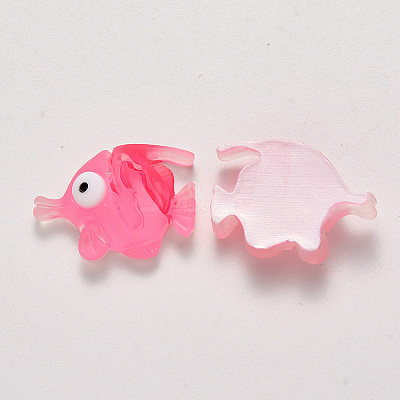 Translucent Frosted Resin Cabochons LS-CRES-N022-13-1