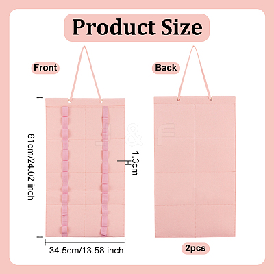 Soft Felt & Wood Wall-Mounted  Display Bags ODIS-WH0330-001A-1
