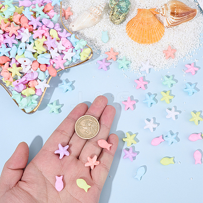 260Pcs 13 Colors Opaque Acrylic Beads MACR-SP0002-28-1