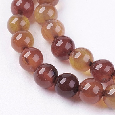 Natural Agate Bead Strands X-G-R173-8mm-05-1