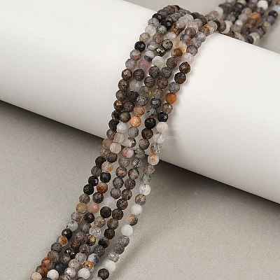 Natural Black Rutilated Quartz Beads Strands G-RM250104-C3-1