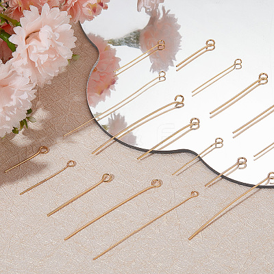 150Pcs 5 Styles Brass Eye Pins KK-BBC0009-50-1