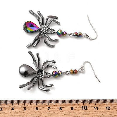 Alloy Plastic Dangle Earrings EJEW-P319-01B-01-1