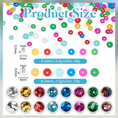 Ornament Accessories Plastic Paillette Beads PVC-OC0001-06-1
