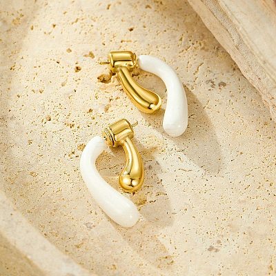 304 Stainless Steel Stud Earrings EJEW-C133-04G-05-1