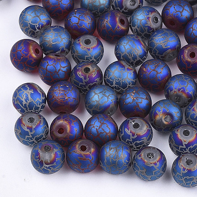 Electroplate Glass Beads LS-EGLA-S178-03C-1