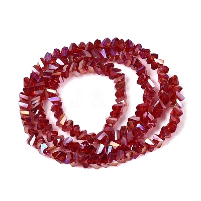 Electroplate Transparent Glass Beads Strands LS-EGLA-Q139-01A-A13-1