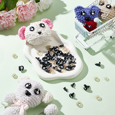 54 sets 4 Style Plastic Doll Eyes FIND-PH0018-05-1