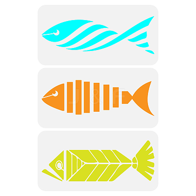 3Pcs 3 Styles Ethnic Style PET Hollow Out Drawing Painting Stencils DIY-WH0394-0288-1