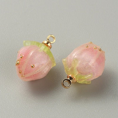 Opaque Acrylic Charms MACR-WH0007-80A-1