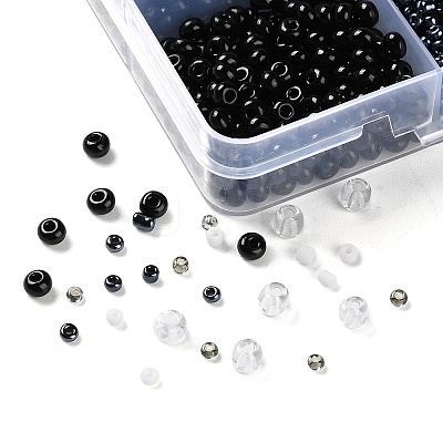 DIY 15 Grids ABS Plastic & Glass Seed Beads Jewelry Making Finding Beads Kits DIY-G119-02A-1