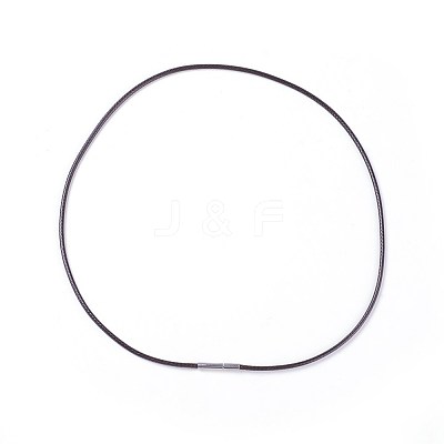 Waxed Polyester Cord Necklace Making MAK-I011-05-A-03-1