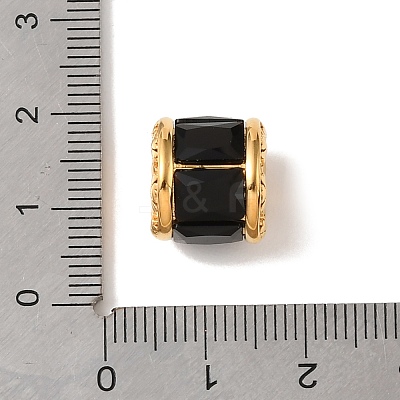304 Stainless Steel Glass European Beads FIND-E059-03A-1