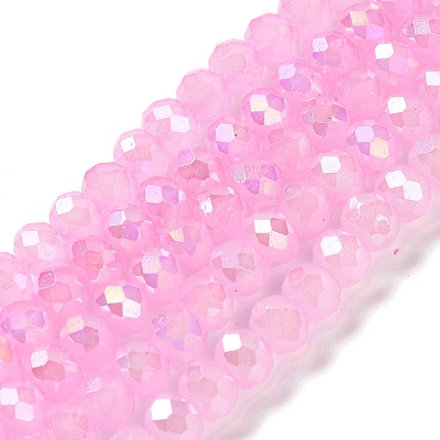 Baking Electroplate Glass Beads Strands DGLA-A039-J6MM-B18-1