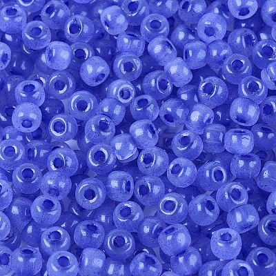 6/0 Transparent Inside Colours Glass Seed Beads SEED-N008-08E-1
