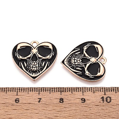 Halloween Theme Alloy and Enamel Pendants ENAM-T021-30G-02-1