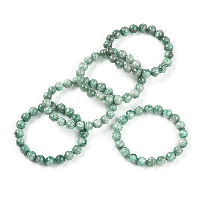 Natural Kyanite Round Beads Stretch Bracelets for Women Men BJEW-T022-05B-1