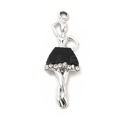 Rack Plating Alloy Enamel Pendants ENAM-M051-03P-B-1
