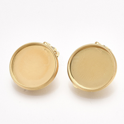 201 Stainless Steel Clip-on Earring Findings STAS-T045-34D-G-1