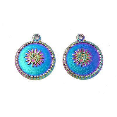Ion Plating(IP) 304 Stainless Steel Pendants Rhinestone Settings STAS-B032-09MC-1