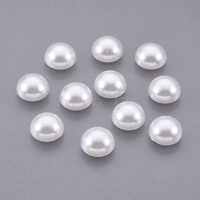 ABS Plastic Imitation Pearl Cabochons SACR-S738-10mm-Z9-1