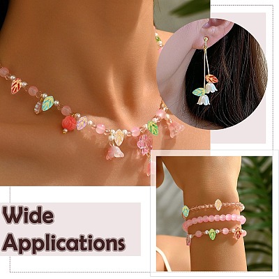 90Pcs 9 Colors Handmade Lampwork Beads LAMP-CJ0002-98-1