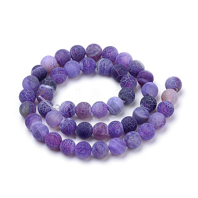 Natural Weathered Agate Beads Strands G-S259-05B-8mm-1