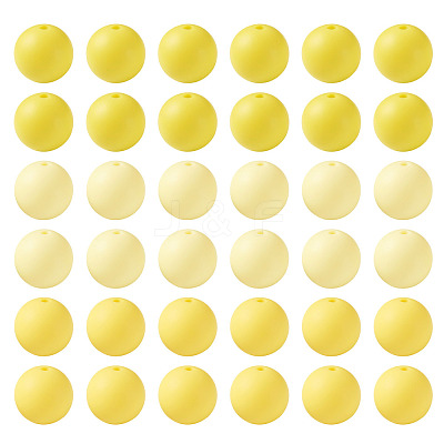 45Pcs 3 Colors Round Silicone Focal Beads SIL-TAD0001-01D-1