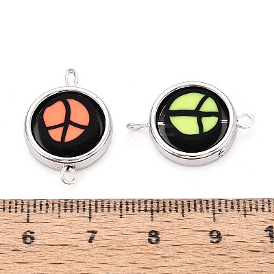 Polymer Clay Beads with CCB Plastic Frame Connector Charms CLAY-T022-35M-07-1