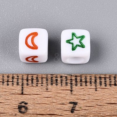 Opaque Acrylic Beads SACR-Q001-09C-1